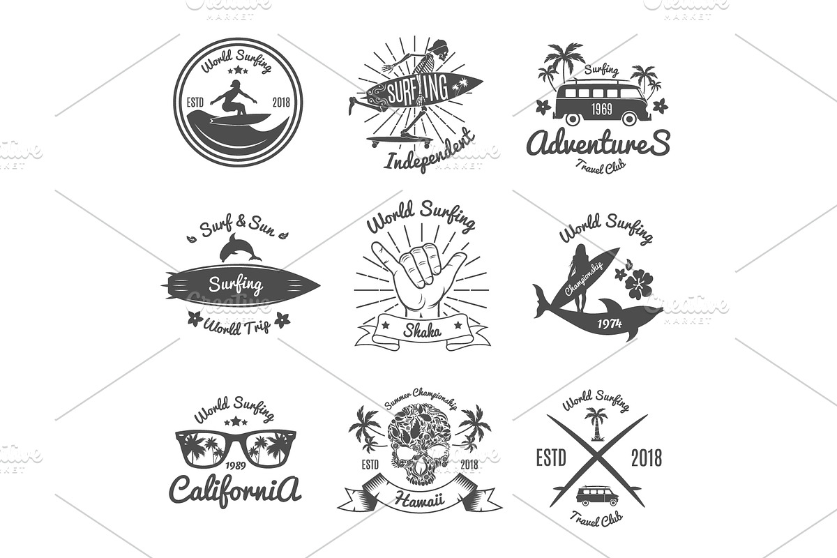Surfing Bundle, an Illustration by Vector Market (Photo 4 of 12)