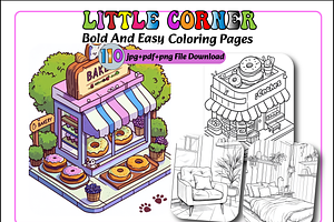 Little Corner Cute Comfy Coloring, an Animal Illustration by Printable Design Store