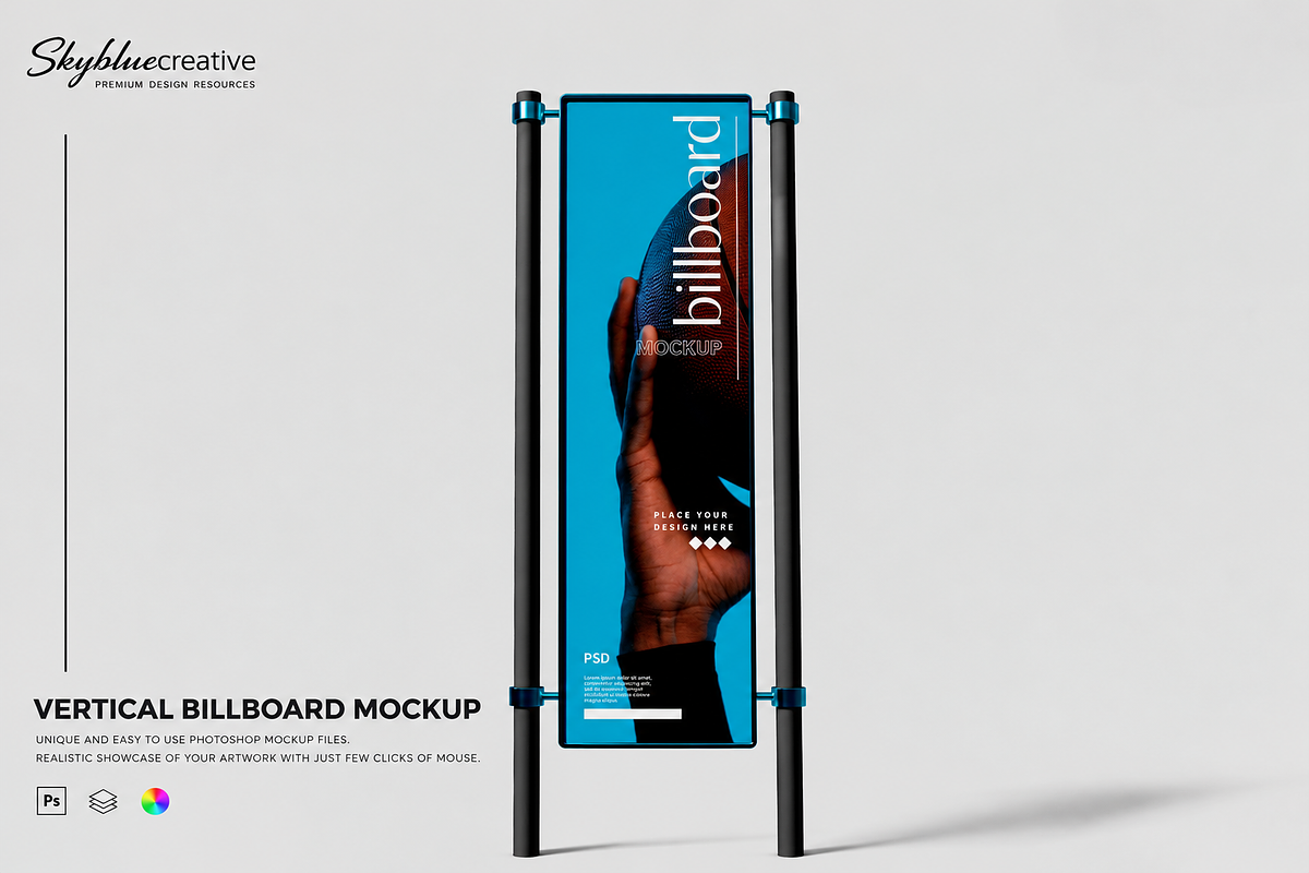 Billboard Mockup, an Advertising Mockup by skybluecreative (Photo 1 of 2)