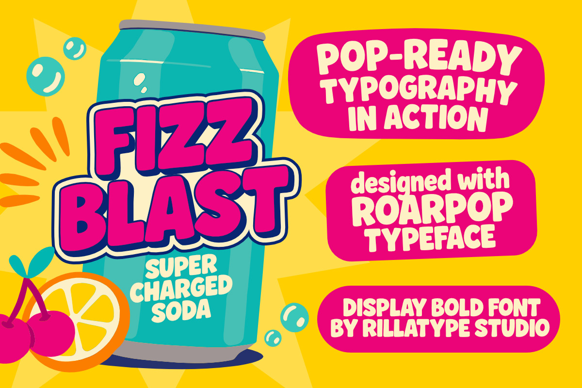 Roarpop - Fun Bold Font, a Font by Rillatype (Photo 5 of 9)