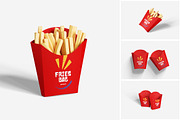 French Fries Bag Mockup, a Product Mockup by MrLetters (Thumbnail 1 of 5)