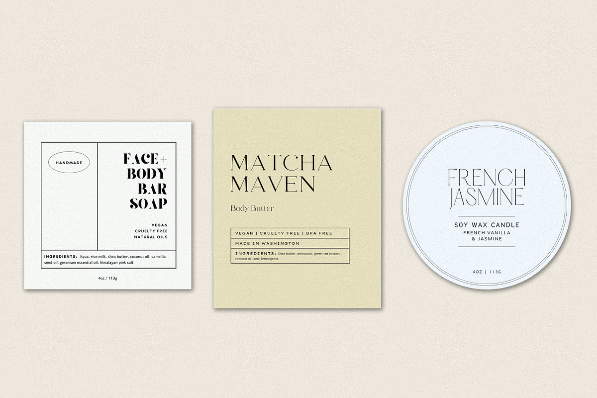 Minimalist Label Templates, a Templates & Theme by denofdreamers (Photo 6 of 8)