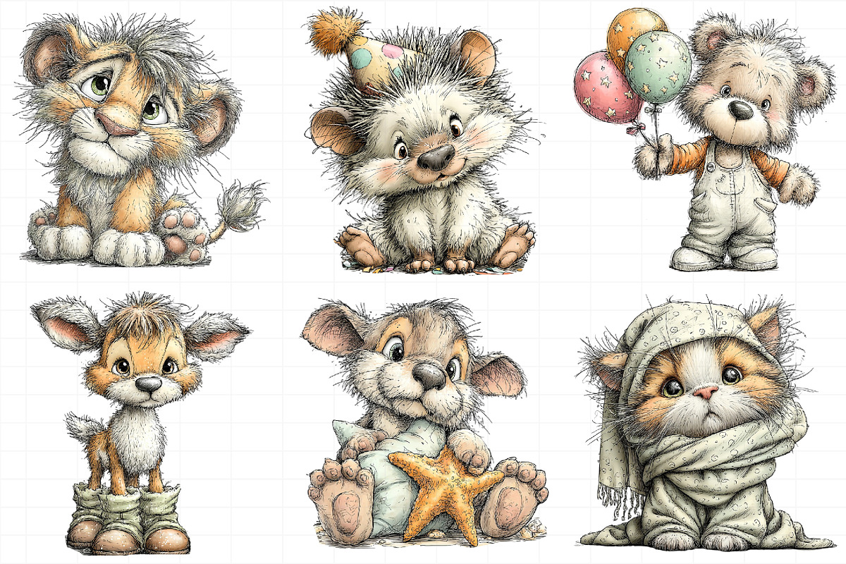 Watercolor Nursery Animals Clipart, an Illustration by Daily.Designs (Photo 3 of 5)