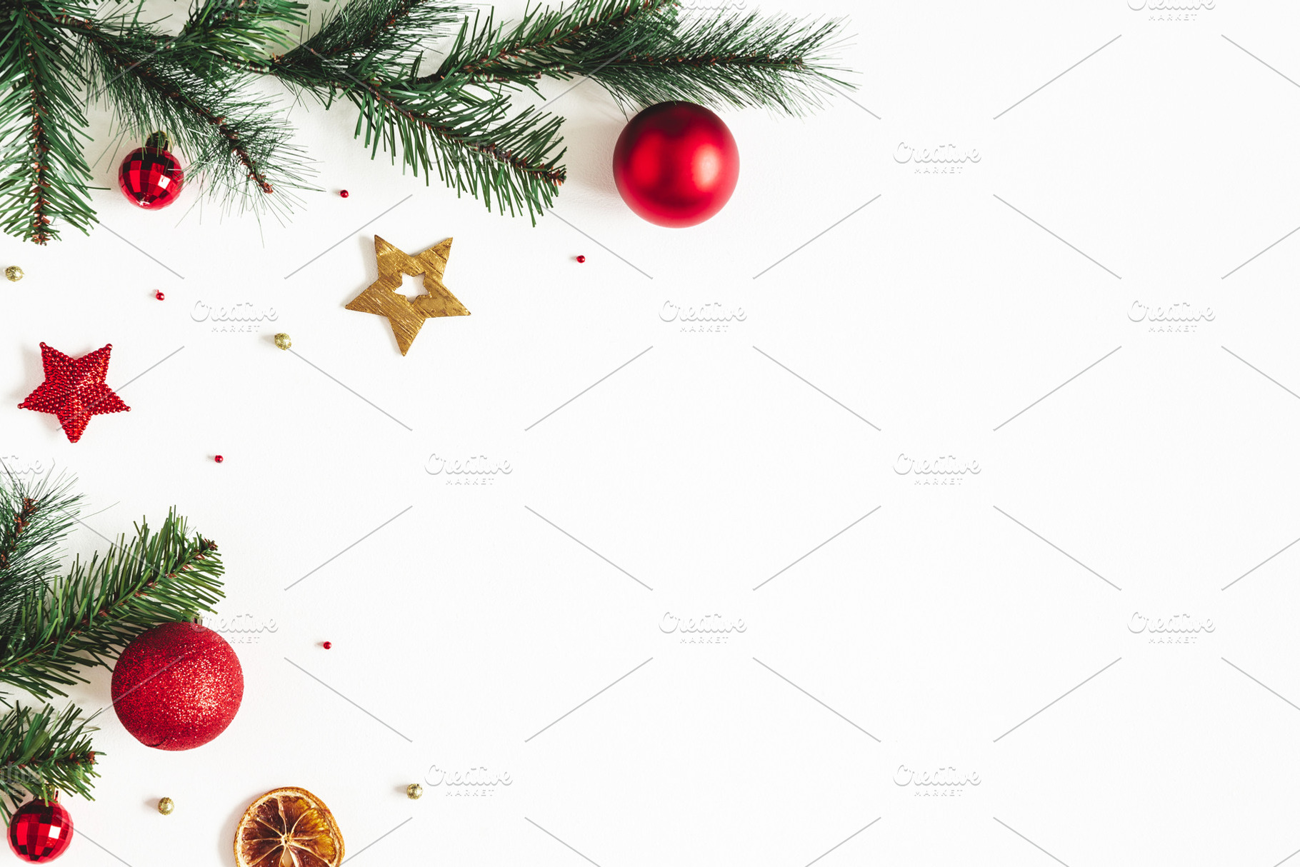 Christmas composition containing christmas, fir, and tree, a Holiday Photo by Flaffy