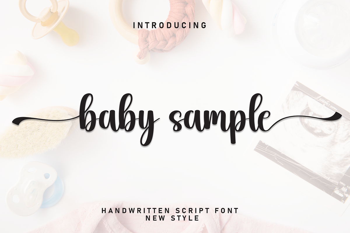 Baby Sample | Script Font, a Handwritten Font by Scratchones (Photo 1 of 9)