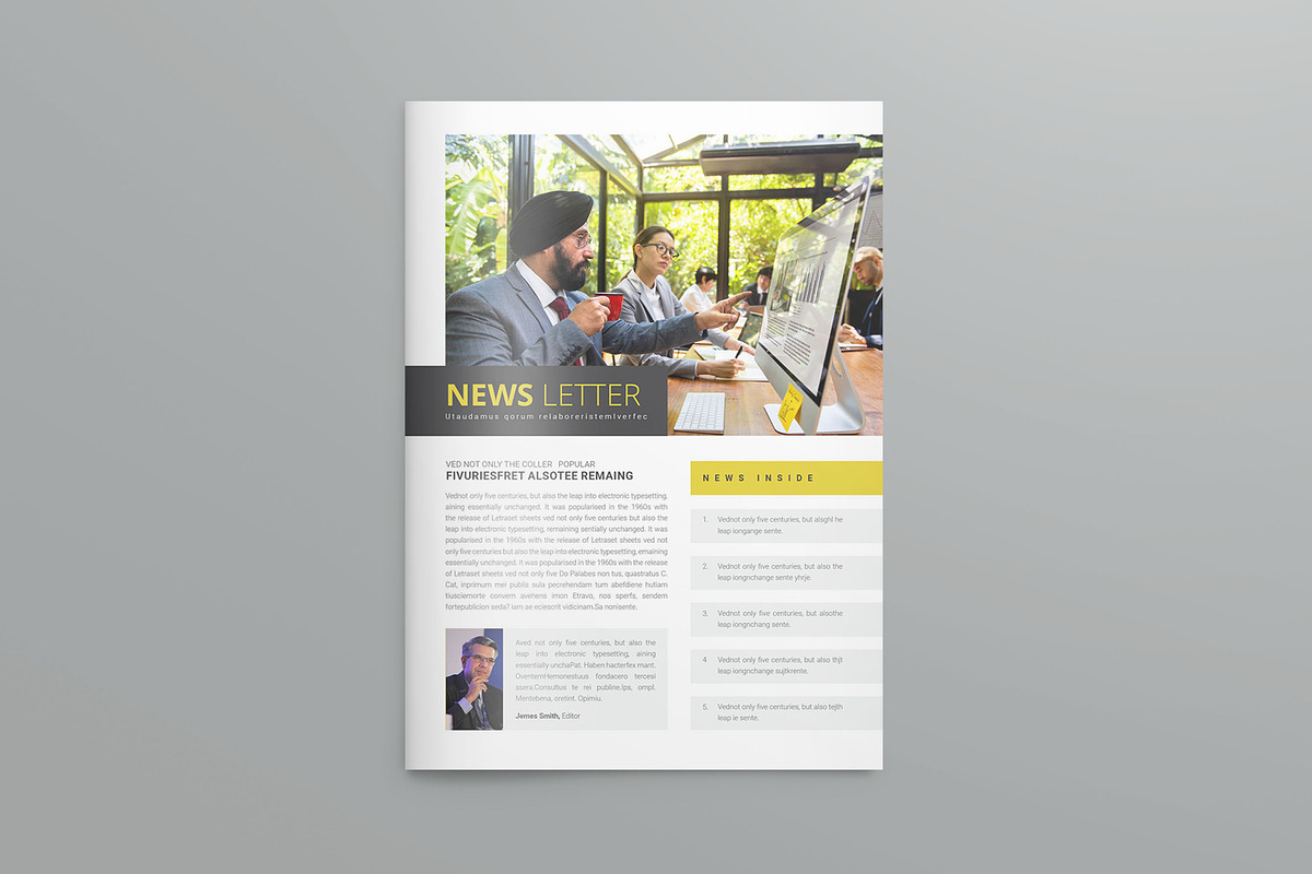 InDesign Business Newsletter, a Brochure Template by HR Studio (Photo 1 of 5)