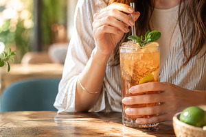 Afternoon drink at a cafe, a Photo by Beautiful things