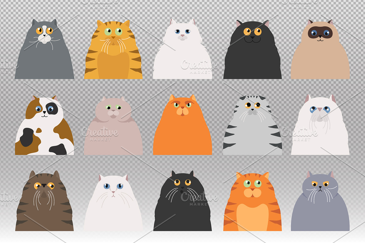 Funny cats pattern, an Animal Illustration by pet design shop (Photo 8 of 10)
