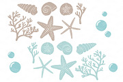 Navy Vector Seashells, an Illustration by Amanda Ilkov (Thumbnail 5 of 5)