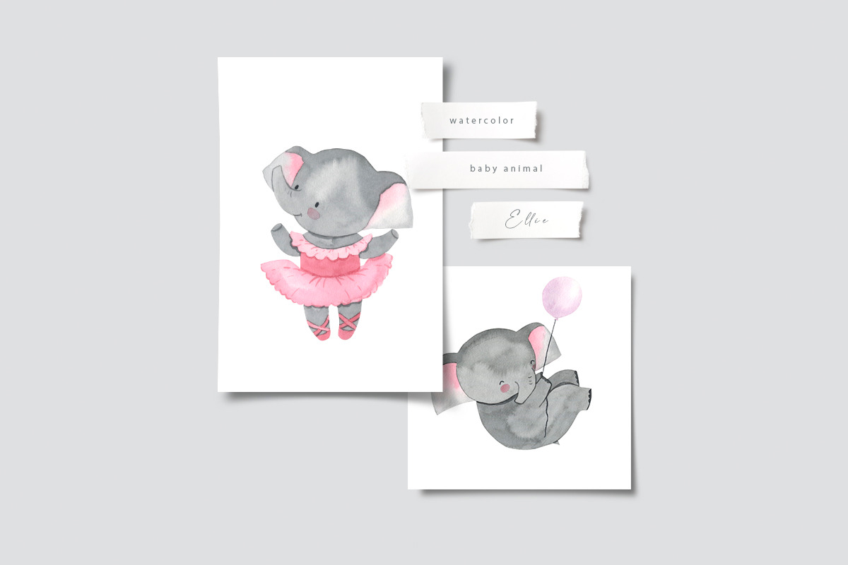 ELEPHANT clipart. Safari animal, an Animal Illustration by OlliArtDesign (Photo 4 of 5)