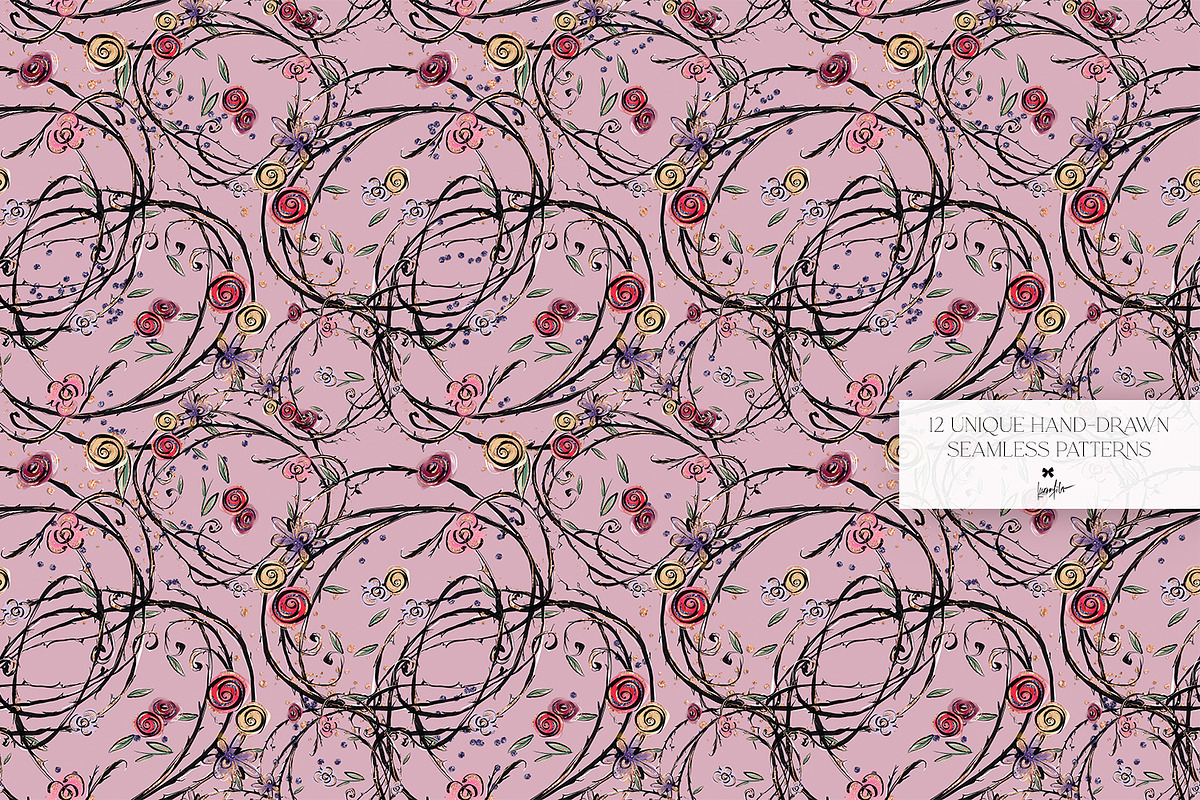 Funny Gothic Valentine Patterns, a Pattern Graphic by KaramfilaS (Photo 9 of 16)