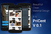 Pricent : A Truly Material Designed, an UI Kit Template by Saif71 - Shop (Thumbnail 1 of 2)