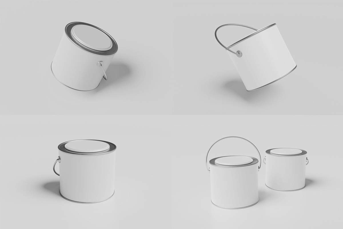 Bucket Paint Mockup, a Cups & Container Mockup by Pexelyou (Photo 2 of 6)