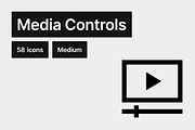 Media Controls Medium - 58 icons, an Outline Icon by Pictomate (Thumbnail 1 of 7)