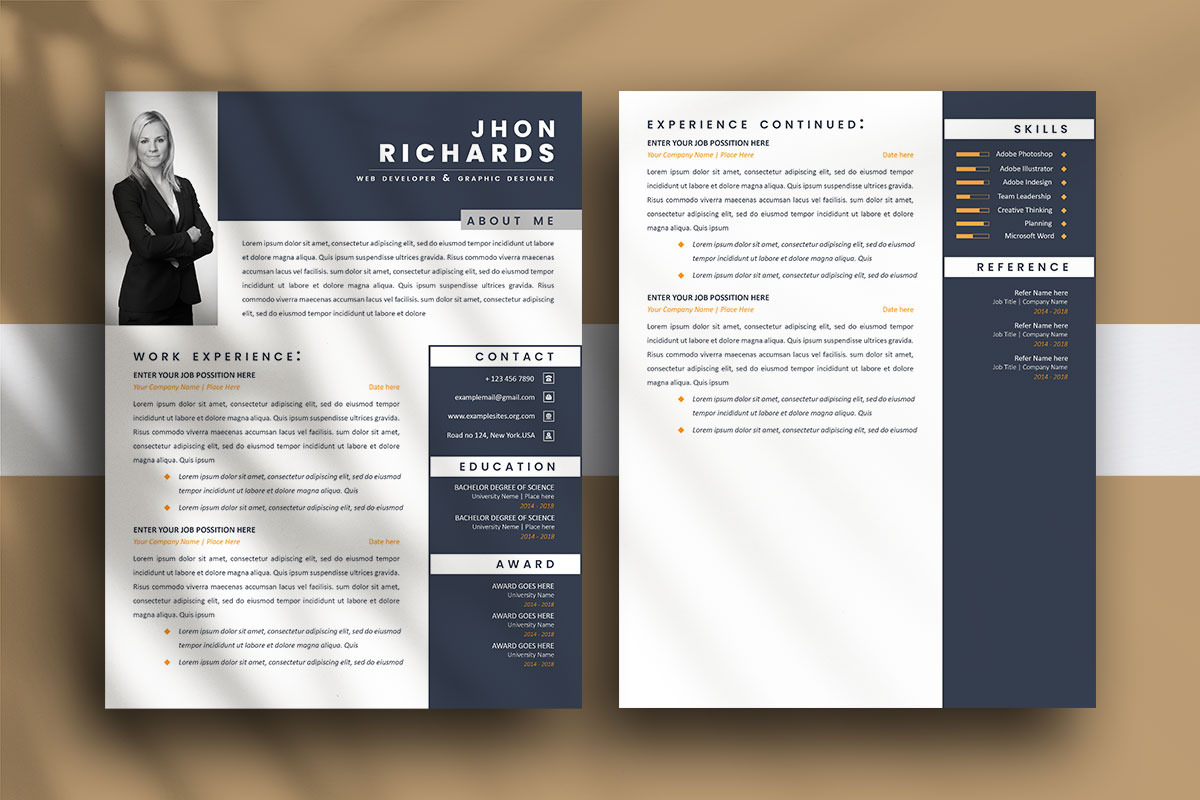Professional resume Template, a Templates & Theme by paulresume (Photo 3 of 4)