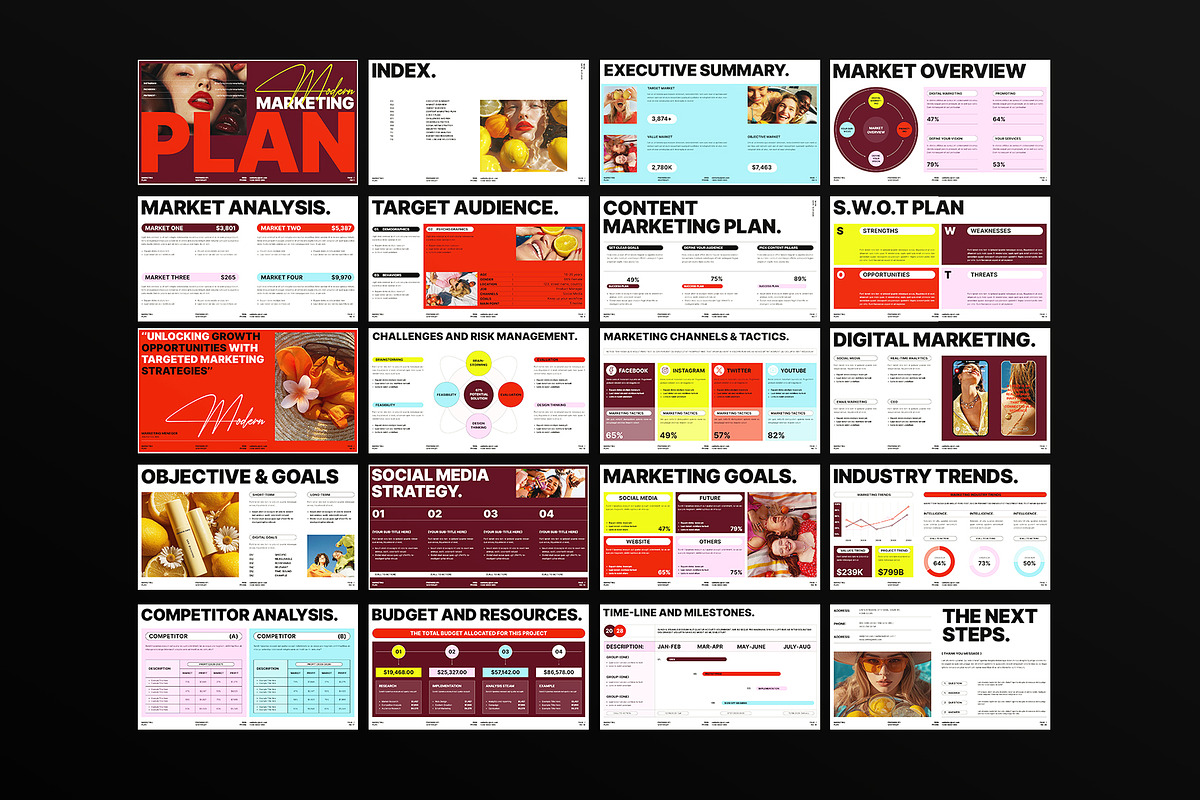 Marketing Plan Presentation Template, a Presentation Template by Laycraft Studio (Photo 9 of 9)