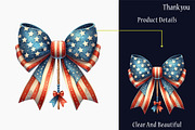 4th of July Bow Clipart Bundle, a Graphic by designcity5 (Thumbnail 5 of 5)