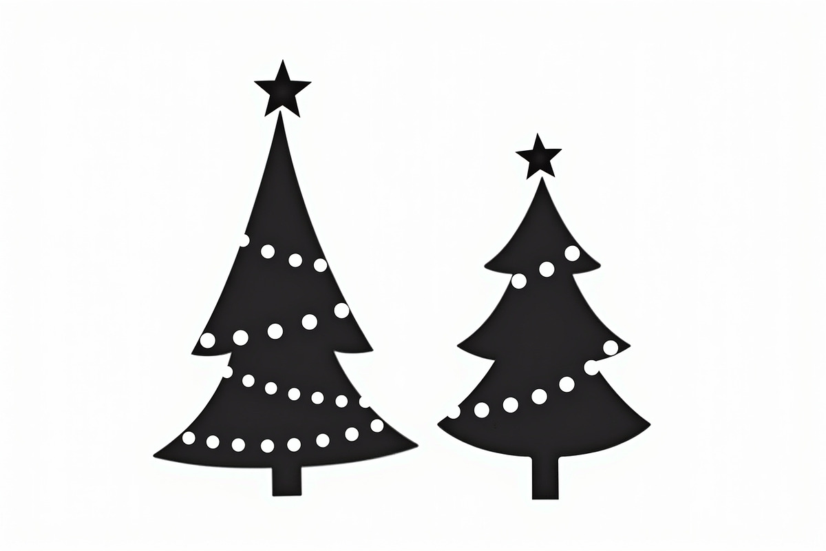 Cozy Holiday Tree Silhouette Designs, an Illustration by Gaye Art (Photo 7 of 21)