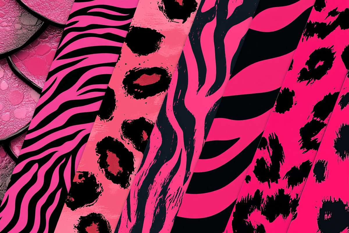 Hot Pink Animal Print Patterns, a Texture Illustration by Dream Creation (Photo 7 of 7)