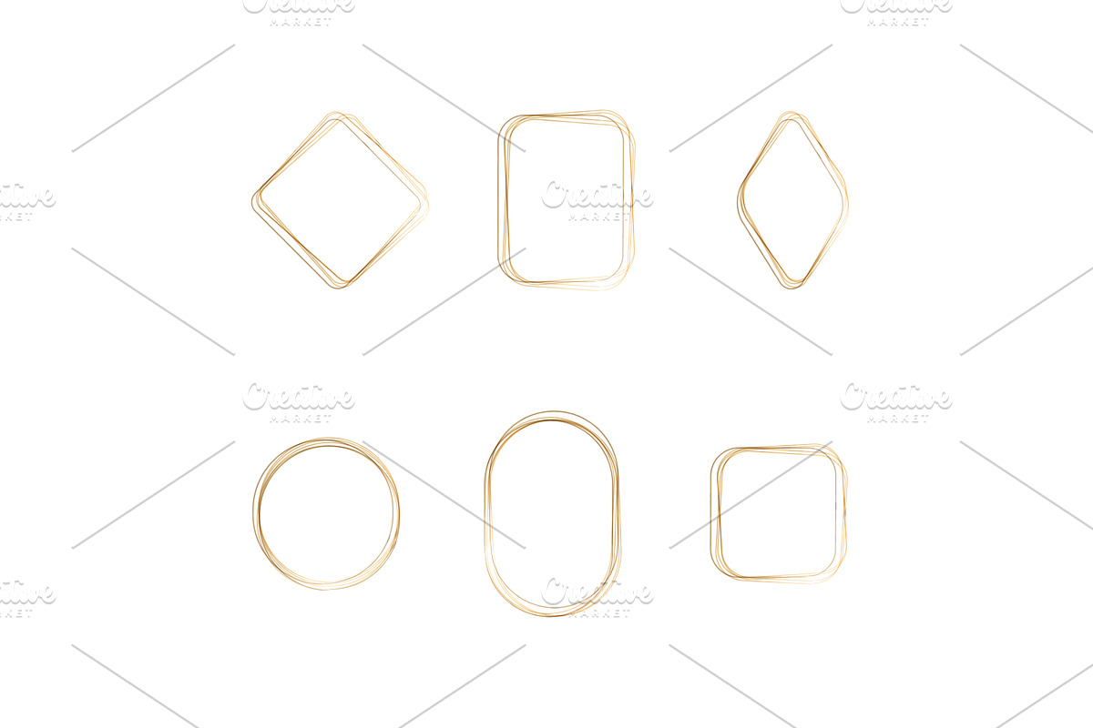 Watercolor frames in assorted, an Illustration by okskukuruza