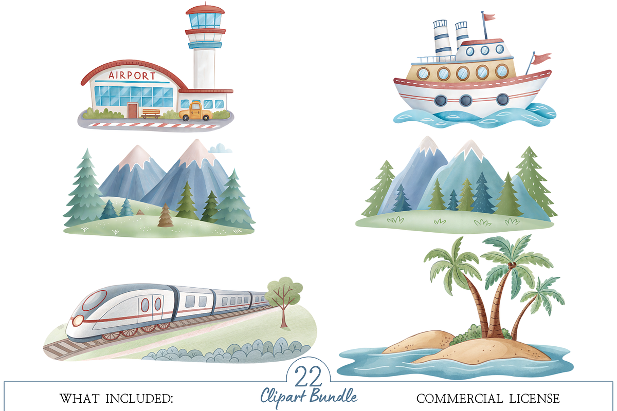 Summer Travel Planner Graphics, an Illustration by MockupWizard (Photo 3 of 5)
