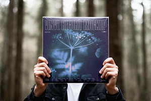 Outdoor Vinyl Record Cover Mockup, a Product Mockup by Design Squad