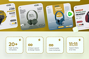 Digital Glow - Tech Canva Templates, a Social Media Template by Exceptionalways (Thumbnail 2 of 2)