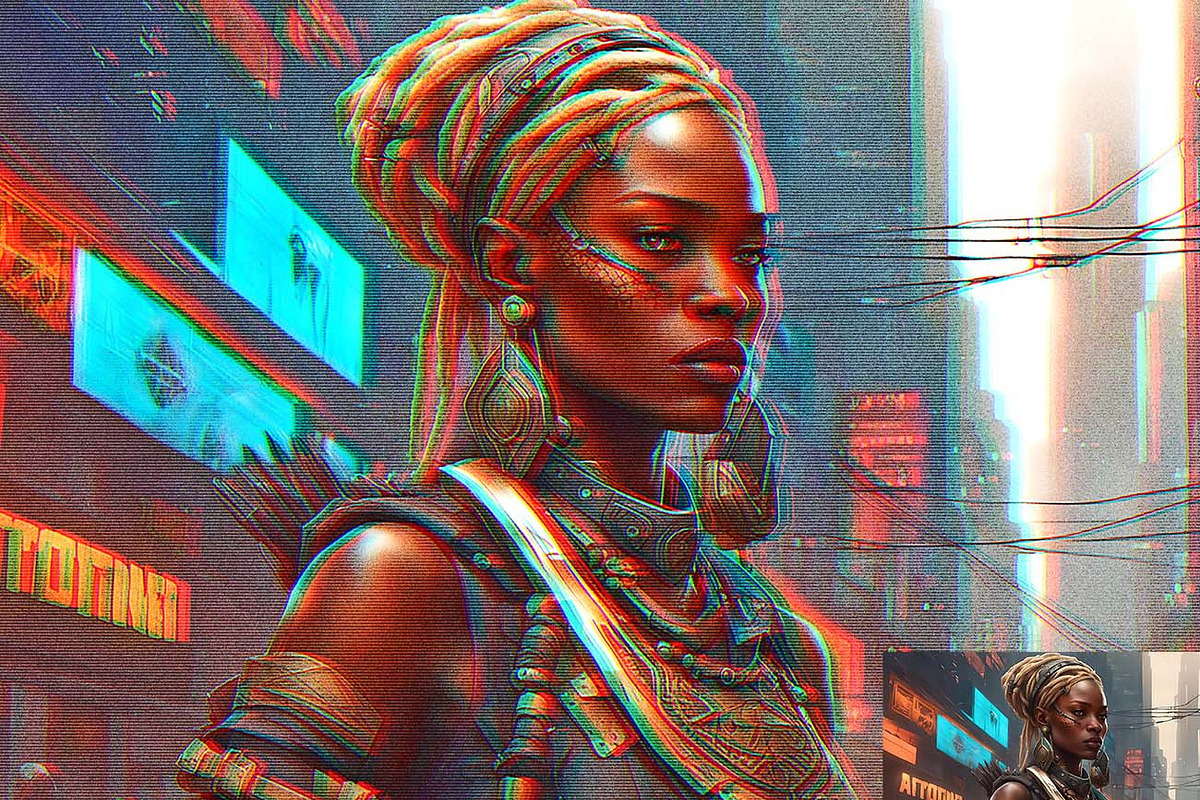 Invisible Glitch Effect Ps Action, an Action Add-On by Studio Retouch (Photo 4 of 11)