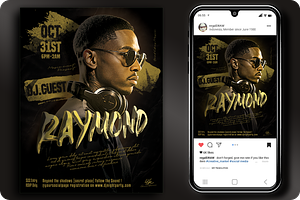 DJ Music Flyer, a Flyer Template by regalDRAW