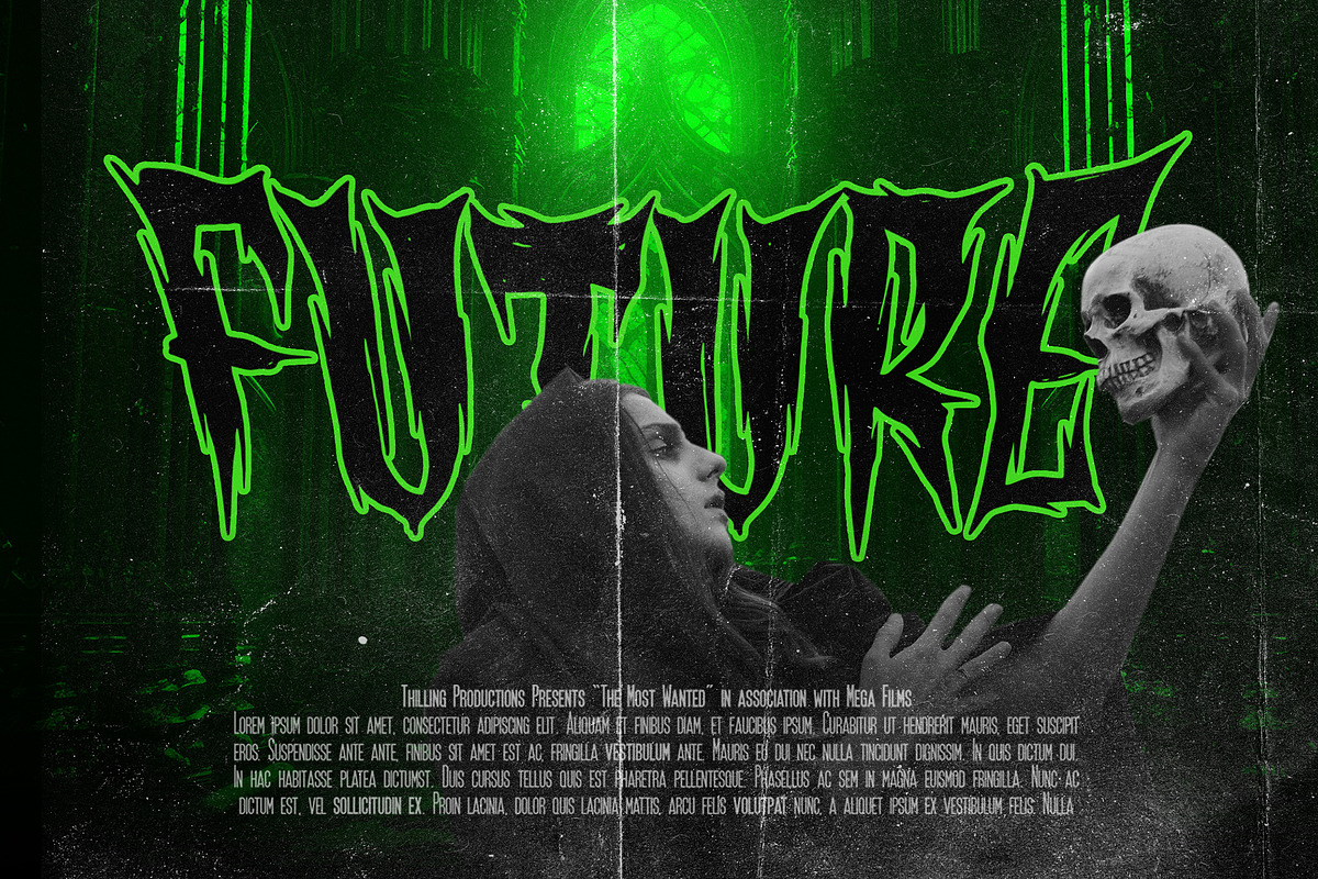 CREATORS Blackletter Metal Horror, a Blackletter Font by dansdesign (Photo 7 of 8)