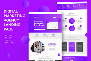 Digital Marketing Landing Page, an UI Kit Template by CreativeShaper