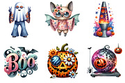Groovy 70s Halloween Clipart, an Illustration by DreamArtGraphic (Thumbnail 4 of 5)