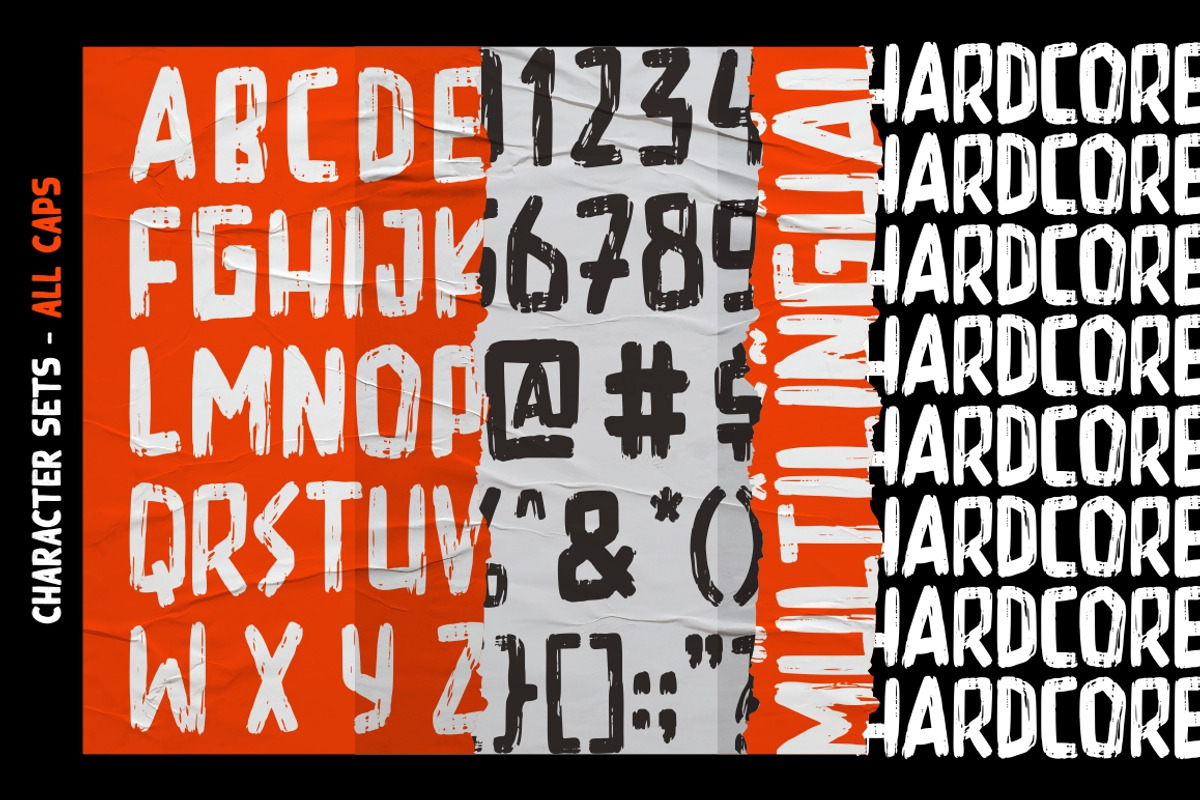 Hardcore - Distressed Font preview 6