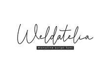 Weldatelia Monoline Script Font