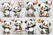 Whimsical Spring Panda Clipart, an Illustration by Design Market (Thumbnail 3 of 5)
