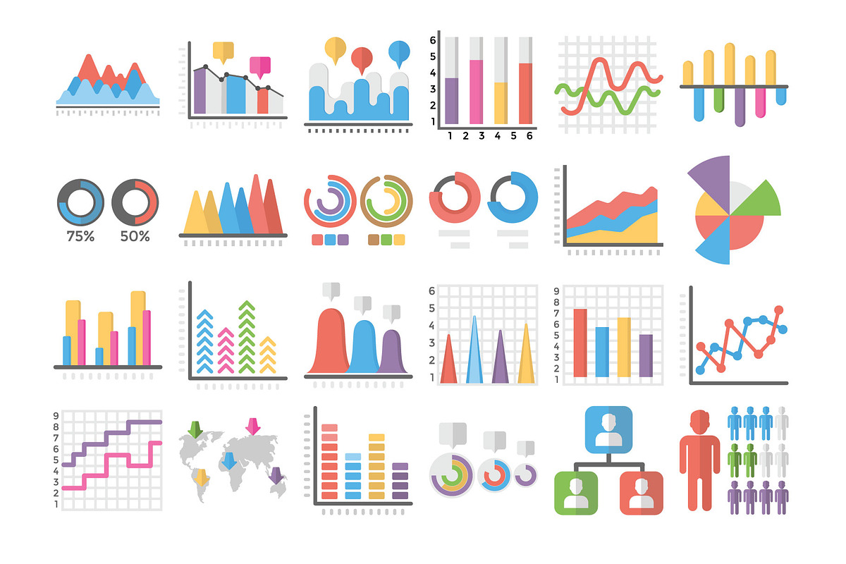 Graph Chart Vector Icons – Flat Data, an Icon by Vector Portal (Photo 2 of 2)