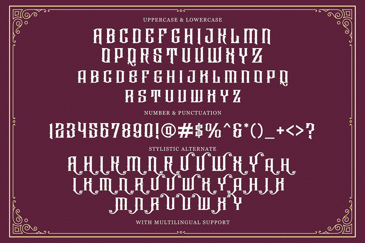 Raizen - Victorian Style Font, a Blackletter Font by StringLabs (Photo 14 of 15)