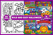 Bold and Easy Halloween Coloring, a Seasonal Illustration by Coco Bloom (Thumbnail 1 of 4)