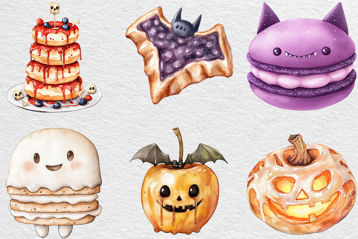 Halloween Spooky Bakery Clipart, an Illustration by Black Bird Studio (Photo 4 of 6)