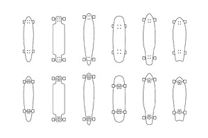 Set Of Skateboards