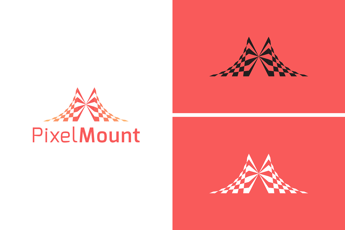 Pixel Mount Letter M Logo Template, a Branding & Logo Template by Graplick (Photo 1 of 2)