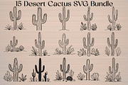 Desert Cactus SVG Bundle, an Object Graphic by Designer_Momina (Thumbnail 16 of 16)