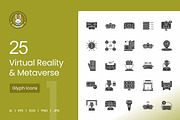 25 Virtual Reality & Metaverse Glyph, an Icon by IconBunny (Thumbnail 1 of 2)