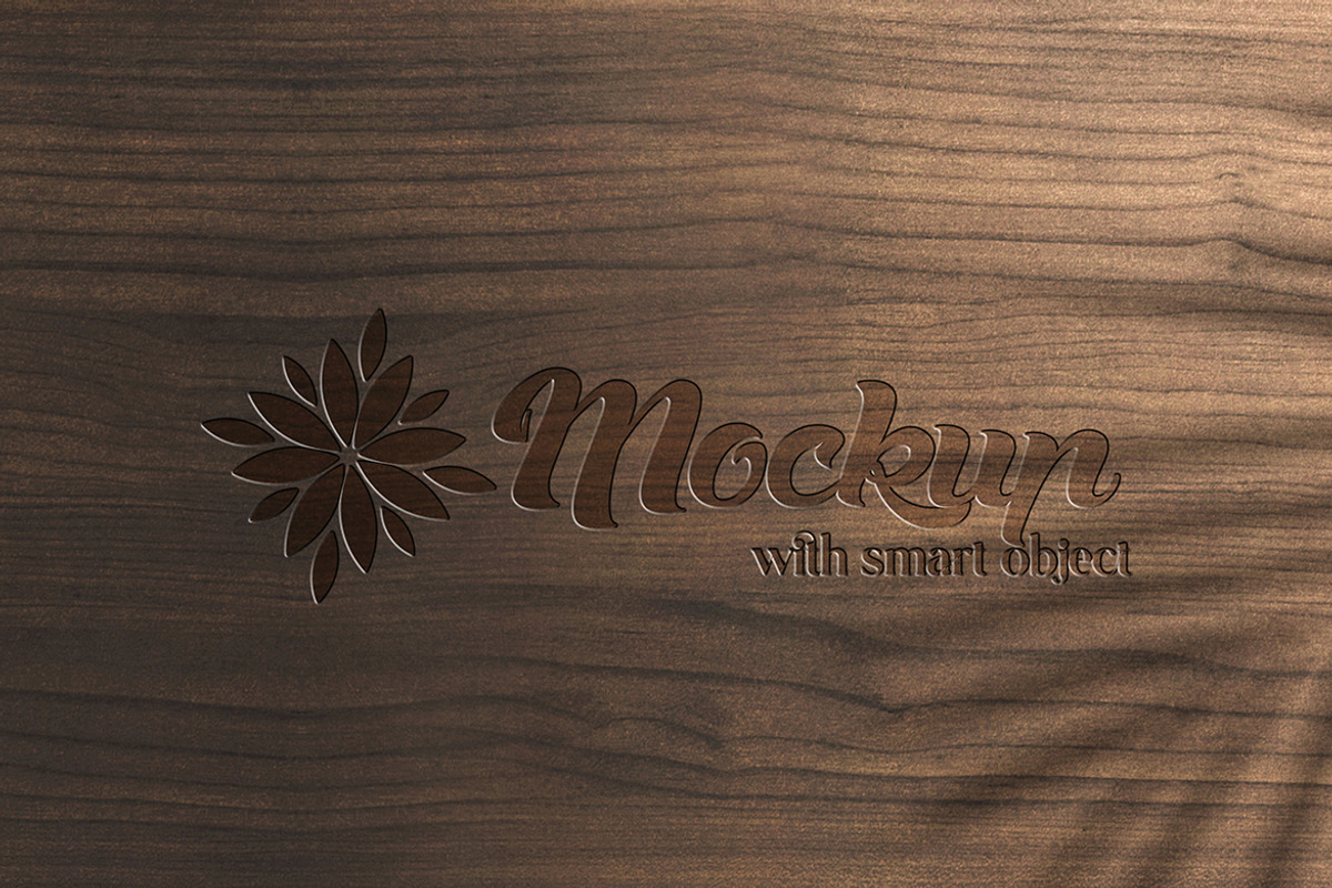 Logo Mockup - Wood Debossed Effect, a Layer Style Add-On by Artlogs x Modaldesain (Photo 2 of 2)
