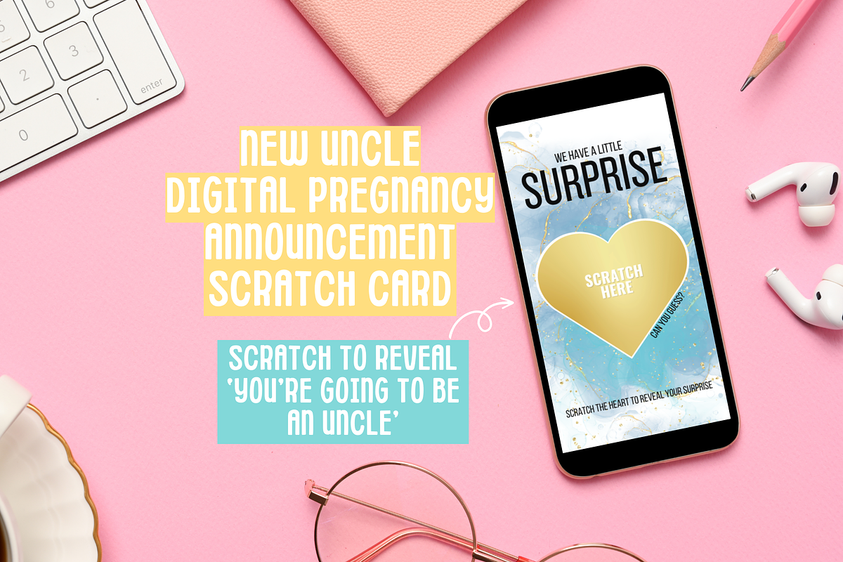 New Uncle Pregnancy Reveal Scratch, an Email Template by SunshineStudioBoutique (Photo 1 of 7)