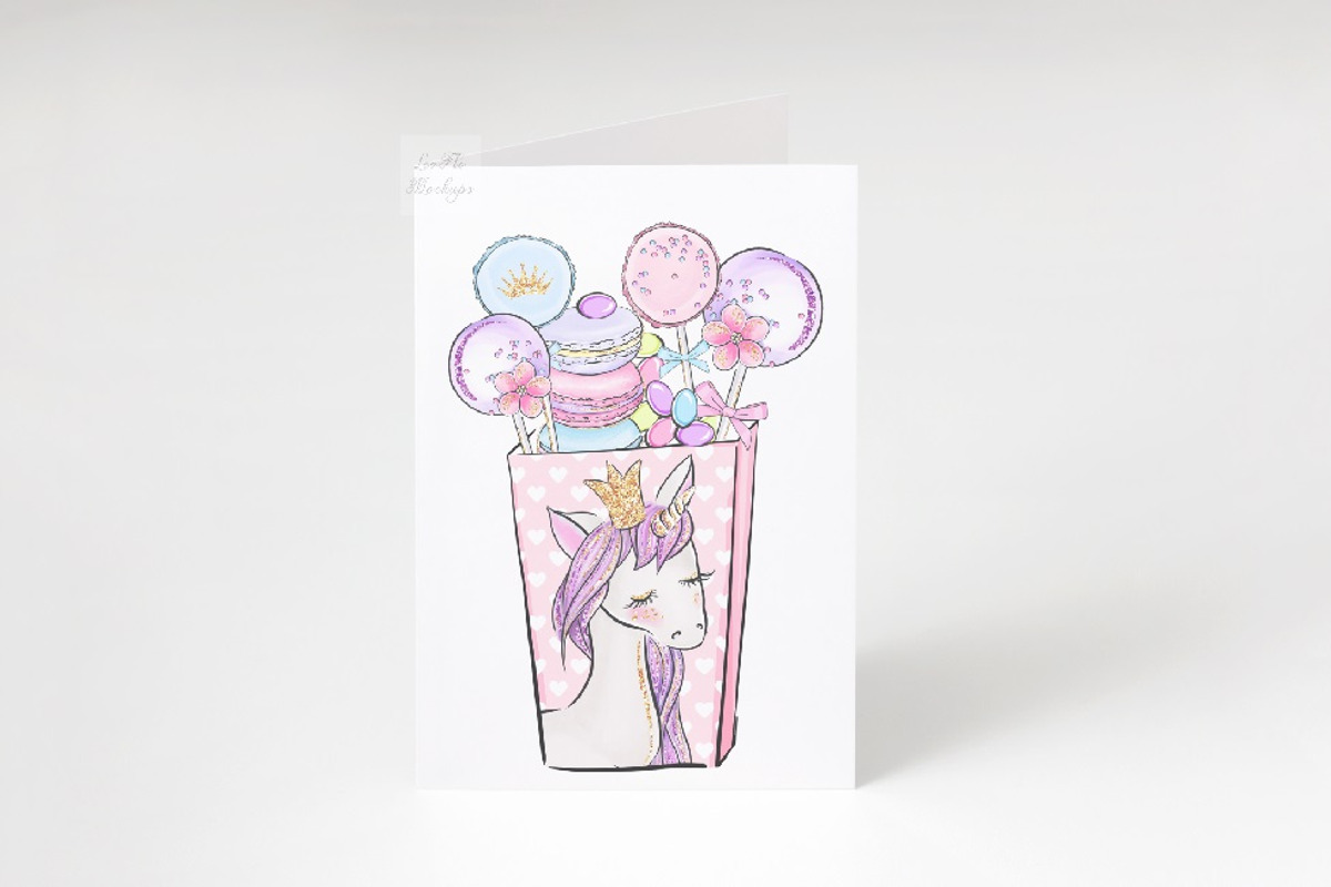 Greeting Card A6 A5 mockup invite, a Print Template by Leo Flo Mockups (Photo 6 of 7)