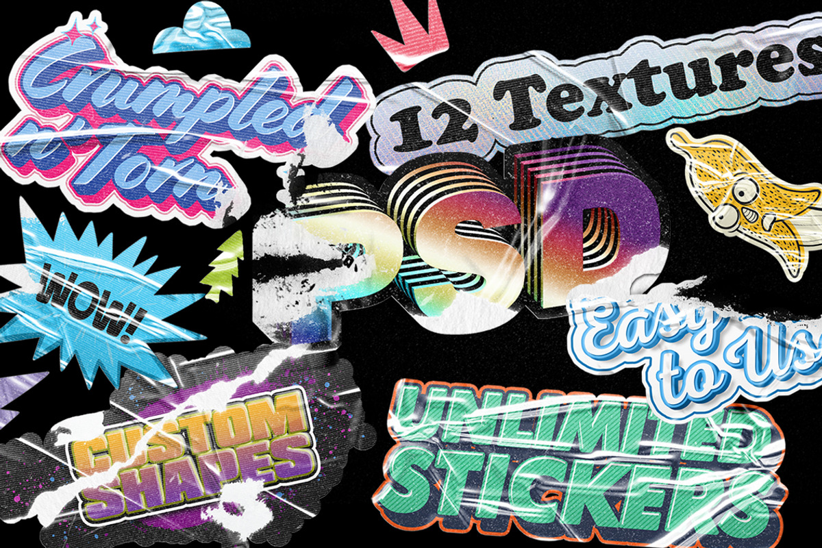 Sticker Creator Custom Shape Mockups, a Product Mockup by rebrandy (Photo 4 of 15)