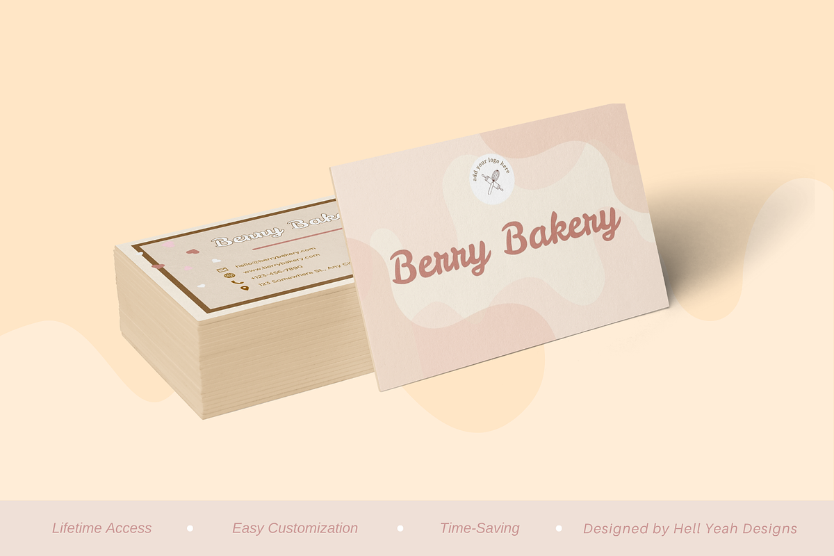 Bakery Business Card Templates, a Stationery Template by Hell Yeah Designs (Photo 4 of 8)