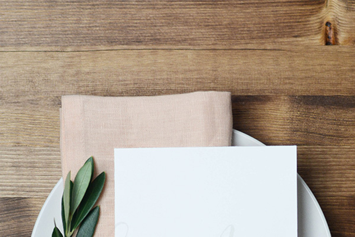 Blush and Olive Branch Place Setting, a Print Template by The Ginger Snaps Co (Photo 2 of 2)
