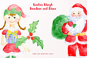 Santa's Sleigh Reindeer and Elf, an Illustration by Corner Croft (Thumbnail 8 of 9)